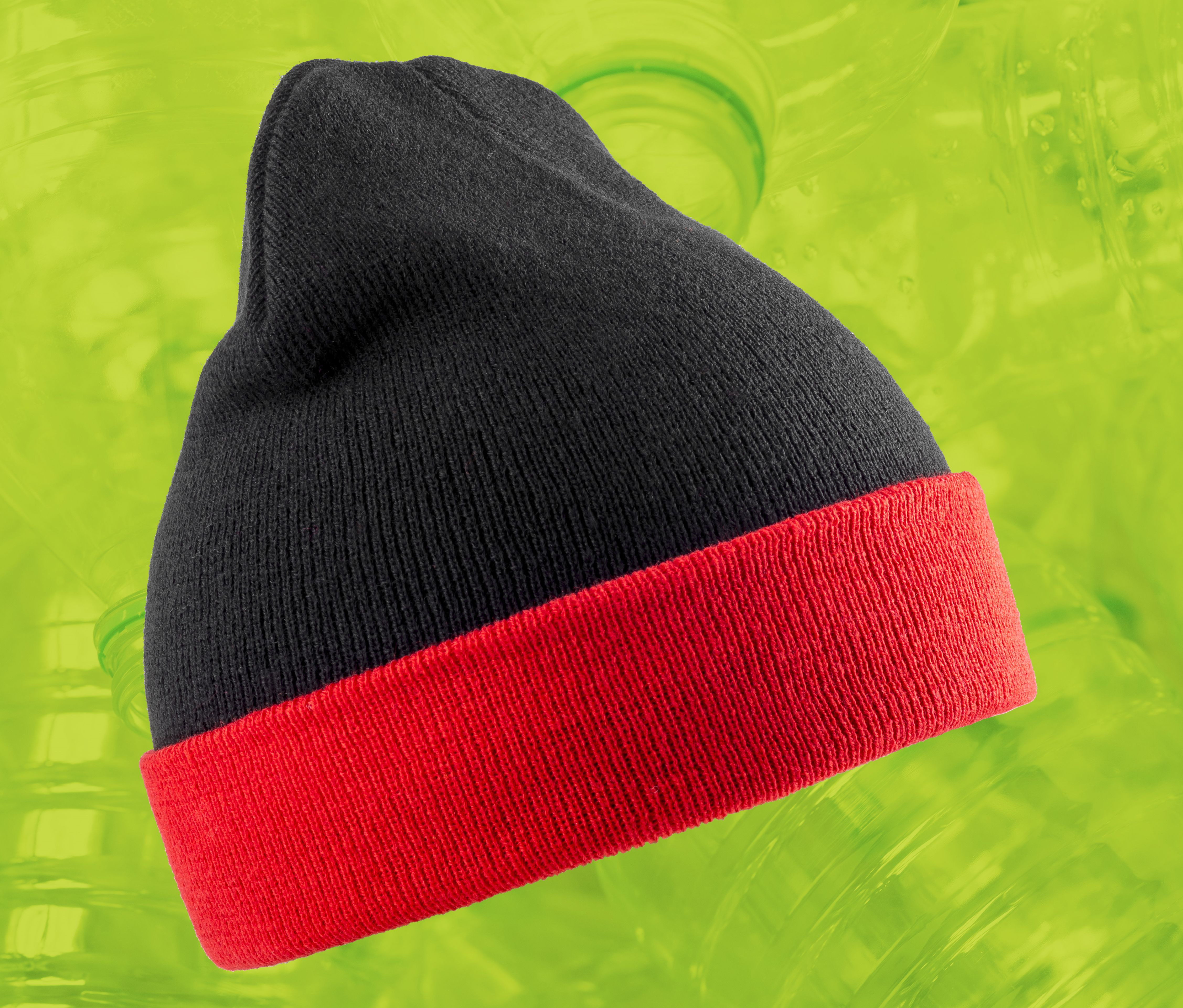 RECYCLED BLACK COMPASS BEANIE